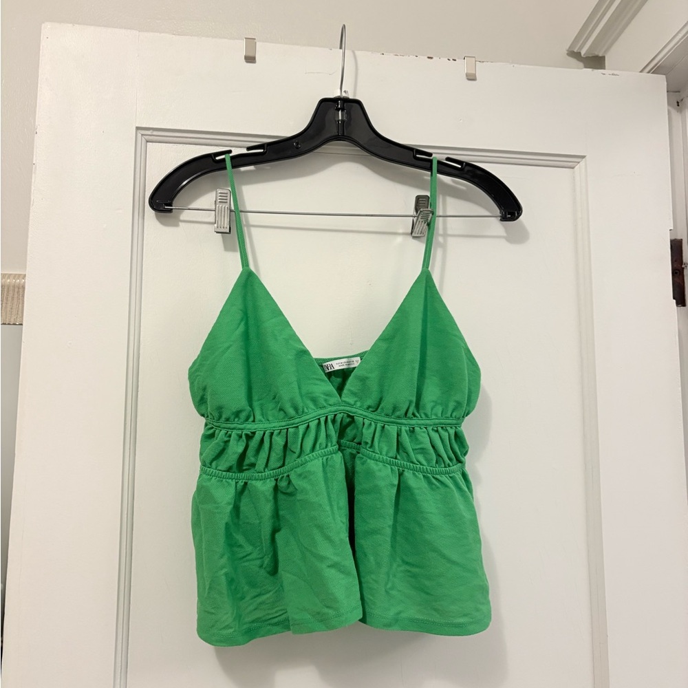 Zara Ruffle-Trim Tank Top